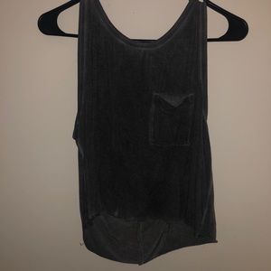 Grey wash muscle tank